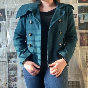 Teal Peacoat jacket size S!☀️